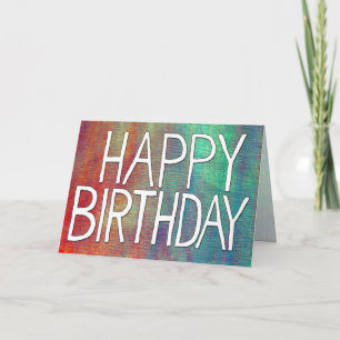 Colourful Birthday (Customisable) Card