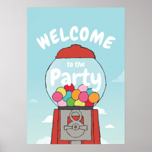 Colourful Birthday Gumball Theme Party GumballPart Poster