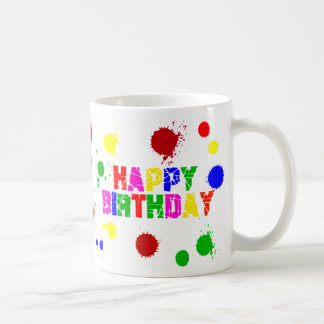 colourful birthday mug