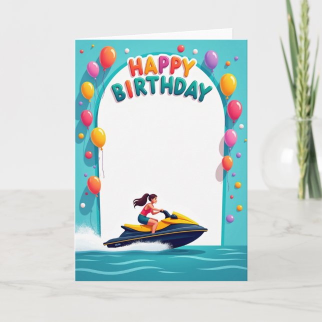 Colourful Birthday Party Card (Front)