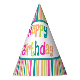 Colourful birthday party hat