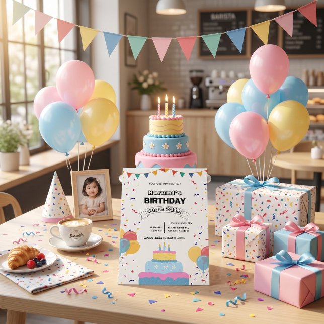 Colourful Birthday Party Invitation (Creator Uploaded)
