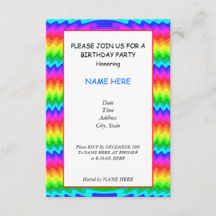 Colourful Birthday Party Invitation Card