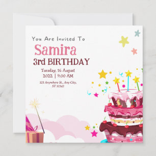 Colourful Birthday Party Invitation Card
