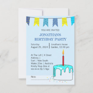 Colourful Birthday Party Invitation for Kids