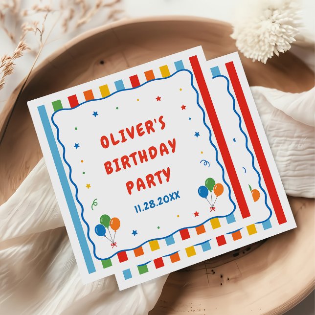 Colourful Birthday Party Napkin (Creator Uploaded)
