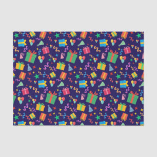 Colourful Birthday Presents Party Hats Confetti  Tissue Paper