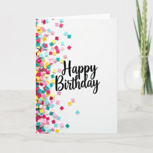 Colourful Birthday Squares Card