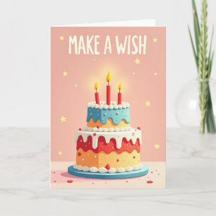 Colourful Birthday Tiered Card