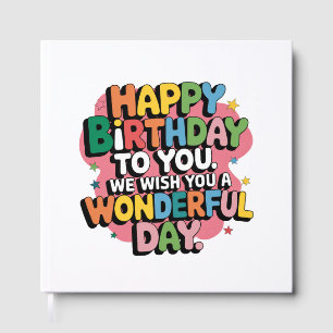 Colourful Birthday Wishes Guest Book