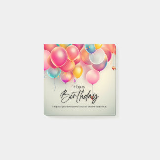 Colourful Birthday Wishes Post-it Notes