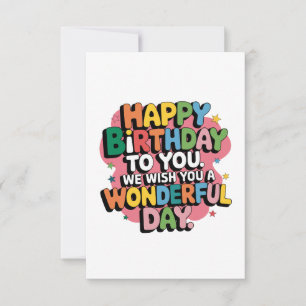 Colourful Birthday Wishes RSVP Card