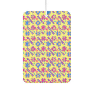 Colourful Bitcoin Pattern Car Air Freshener