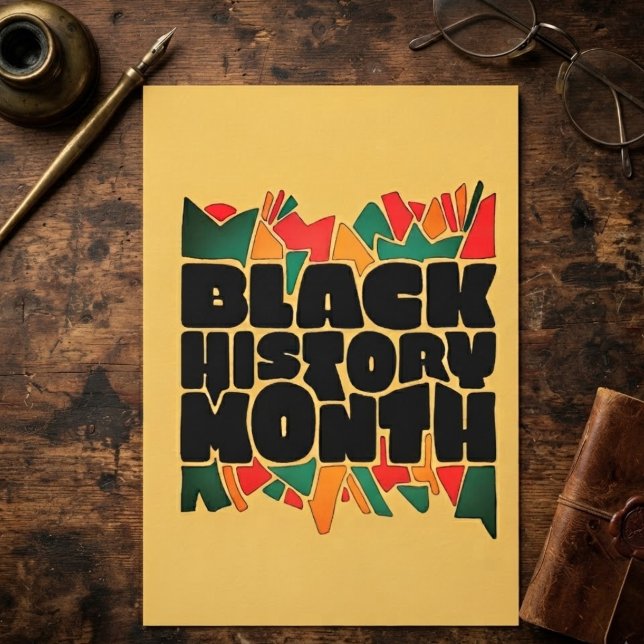 Colourful Bits Black History Month Greeting Card (Creator Uploaded)