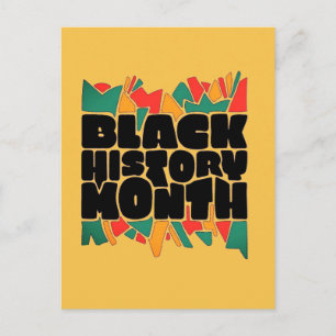 Colourful Bits Bold Black History Month Postcard