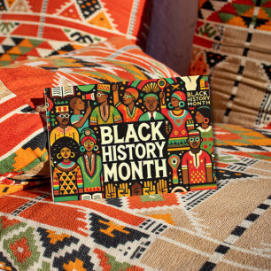 Colourful Black History Month Shows Black Culture  Postcard