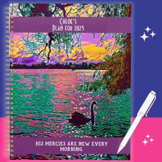 Colourful black swan Christian Bible verse  Planne Planner