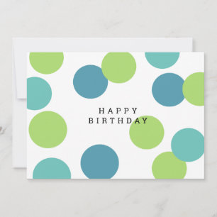 Colourful Blank Happy Birthday Card