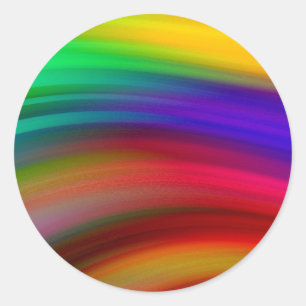 Colourful Blank Template Trendy Elegant Modern Cla Classic Round Sticker