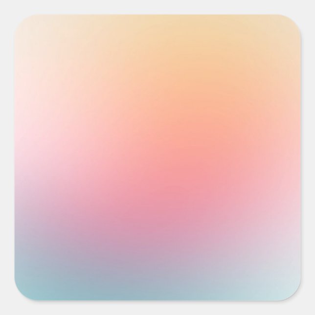 Colourful Blank Template Yellow Pink Blue Purple Square Sticker (Front)