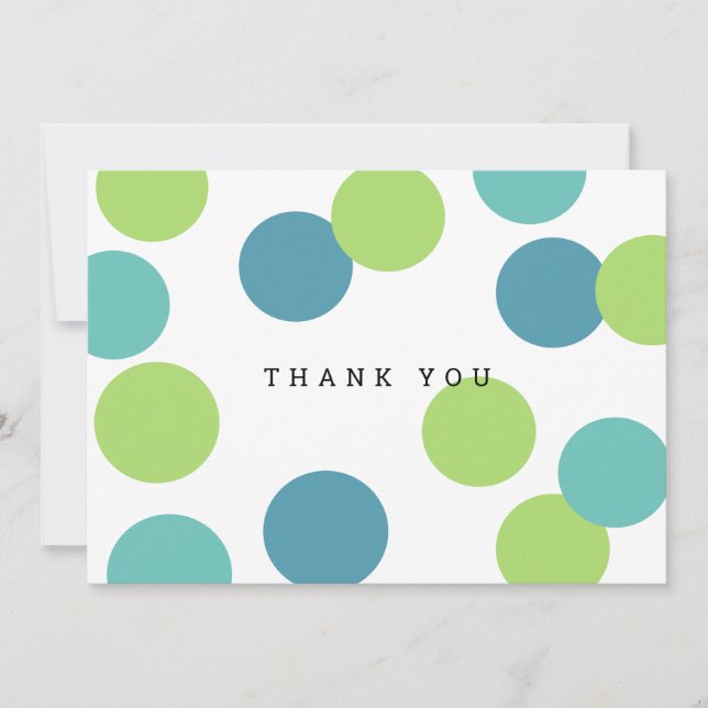 Colourful Blank Thank You Card (Front)