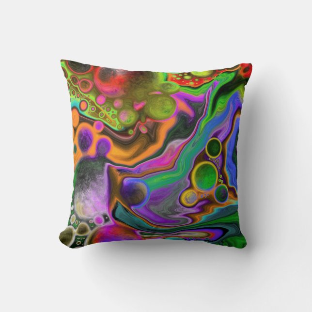 Colourful Blast Fluid Art  Pour Painting   Cushion (Front)