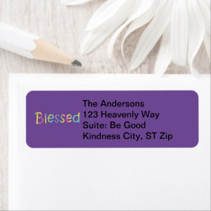 Colourful, Blessed, Custom Address Labels