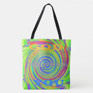 Colourful Blessings from Above   God Bless You   Tote Bag