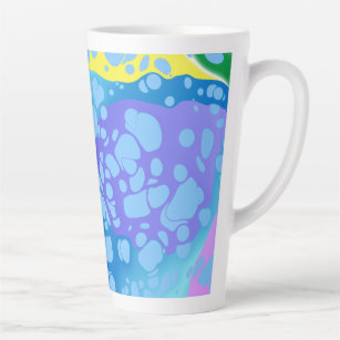 Colourful Blobs Latte Mug
