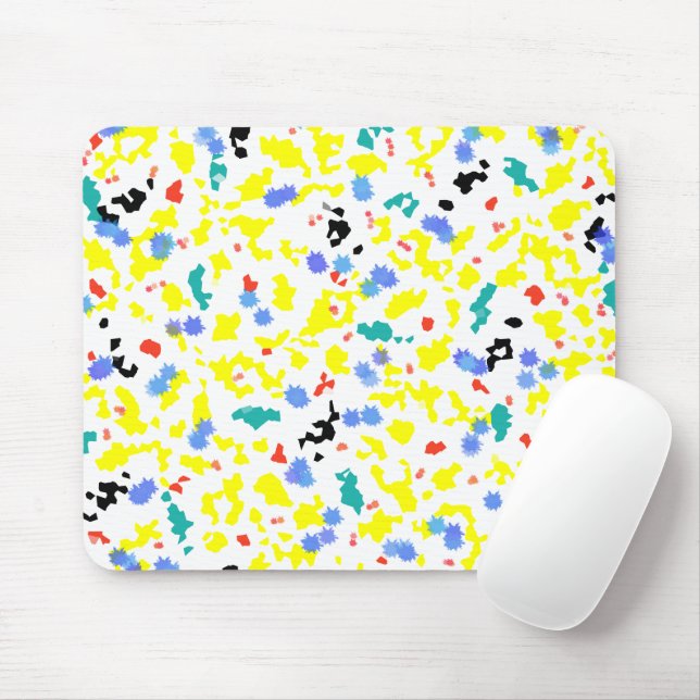 Colourful Blobs Mouse Mat (With Mouse)
