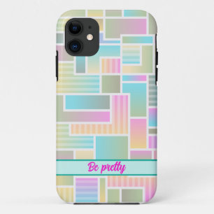 Colourful blocks abstract iPhone Case