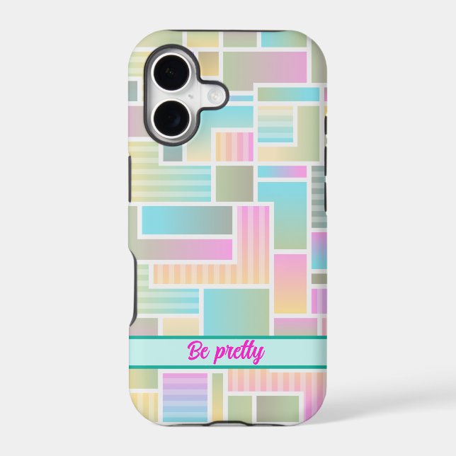 Colourful blocks abstract iPhone Case (Back)