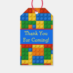 Colourful Blocks Birthday Thank You Gift Tags
