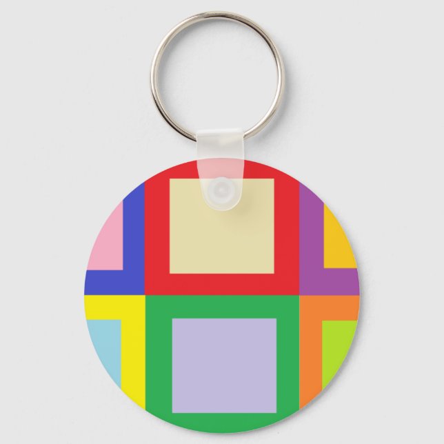 Colourful Blocks Key Ring (Front)