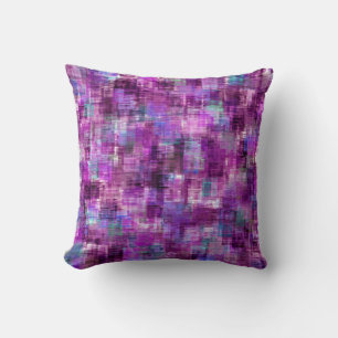 Colourful Blocks, Purples Cushion