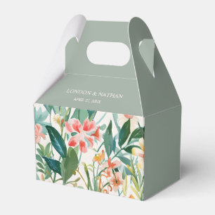 Colourful Blooming Floral Wedding Favour Box