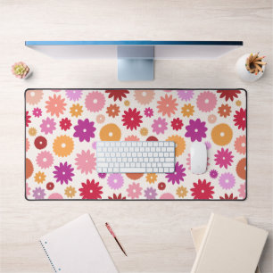 Colourful Blooms Big Pattern Desk Mat