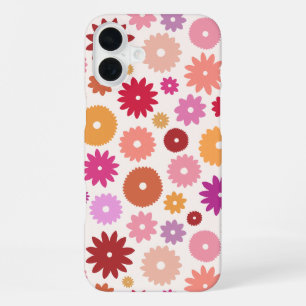 Colourful Blooms Big Pattern iPhone 16 Plus Case