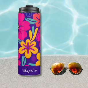 Colourful Blooms-Dopamine Style-Retro Flowers Thermal Tumbler