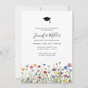 Colourful blooms Graduation Party Photo  Holiday Card
