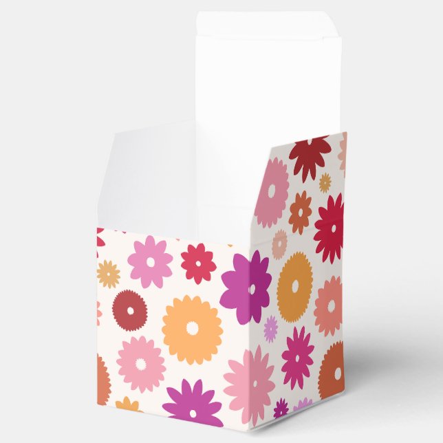 Colourful Blooms Large Pattern Favour Box (Opened)