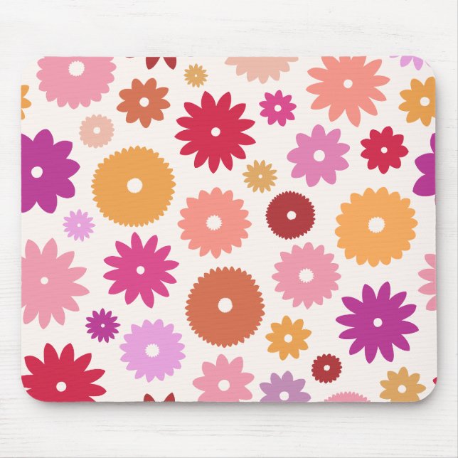 Colourful Blooms Large Pattern Mouse Mat (Front)