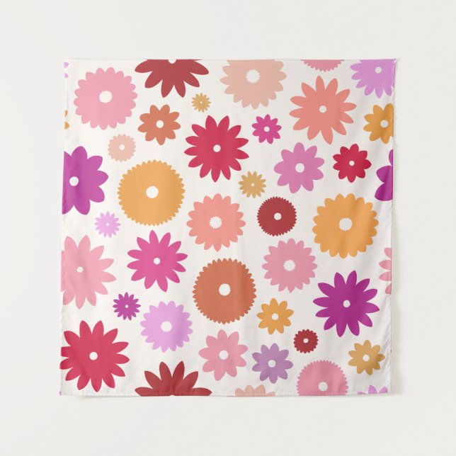 Colourful Blooms Large Pattern Tapestry (Front)
