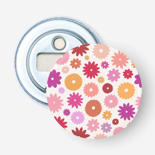 Colourful Blooms Pattern Bottle Opener (Front)
