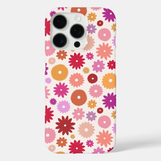Colourful Blooms Pattern Case-Mate iPhone Case (Back)