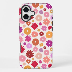 Colourful Blooms Pattern iPhone 16 Plus Case