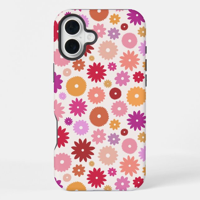 Colourful Blooms Pattern iPhone Case (Back)