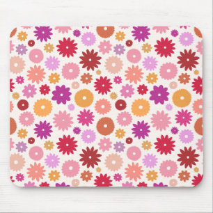 Colourful Blooms Pattern Mouse Mat