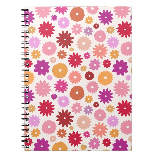 Colourful Blooms Pattern Notebook (Front)