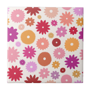 Colourful Blooms Pattern Tile